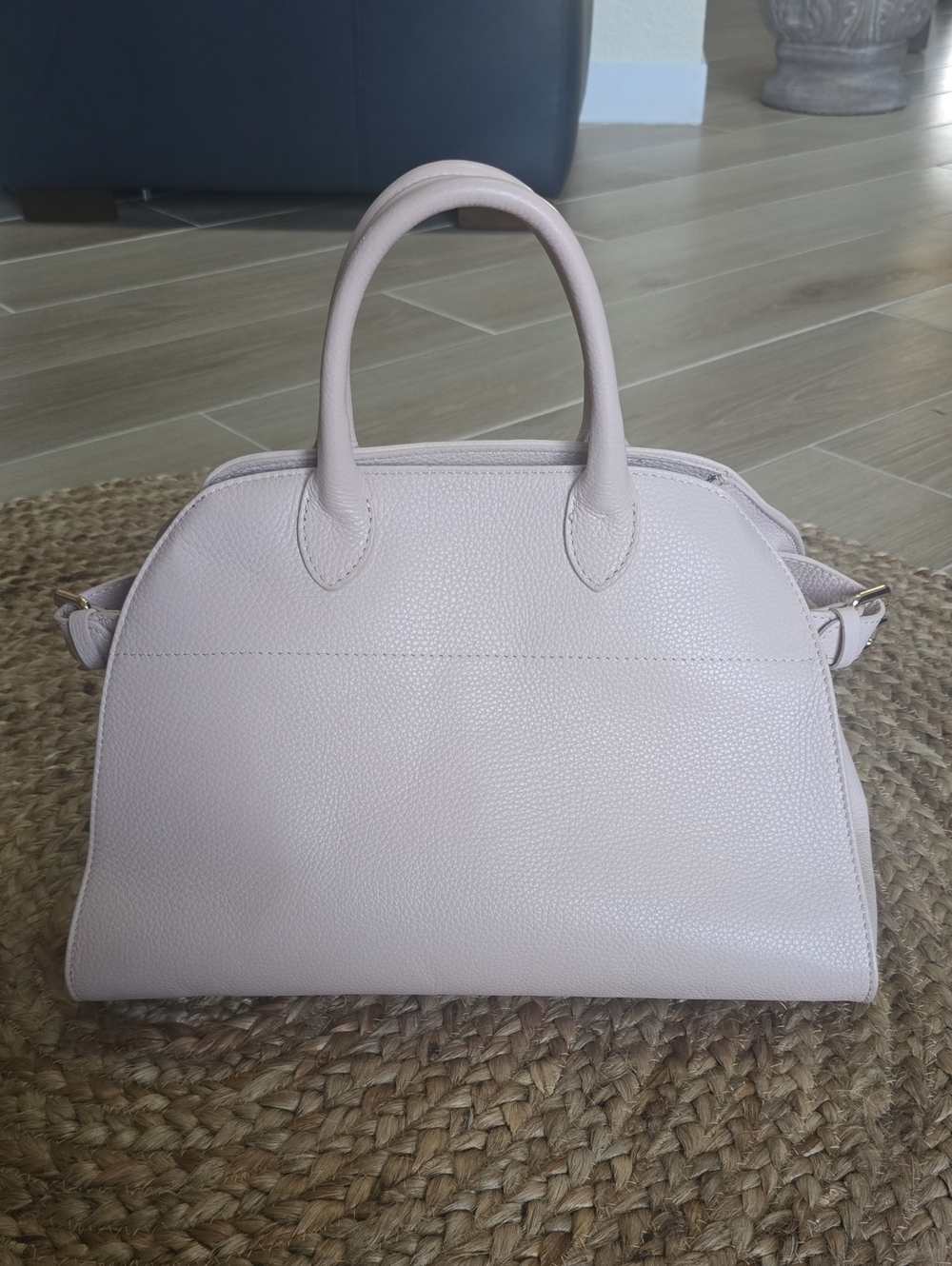 Blush Leather Satchel Bag - Picture 5 of 7